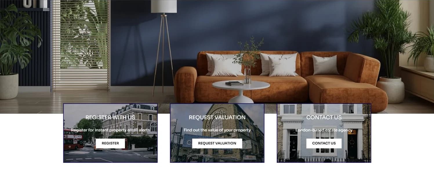 A homepage that looks the part - Keys2 demo agency website